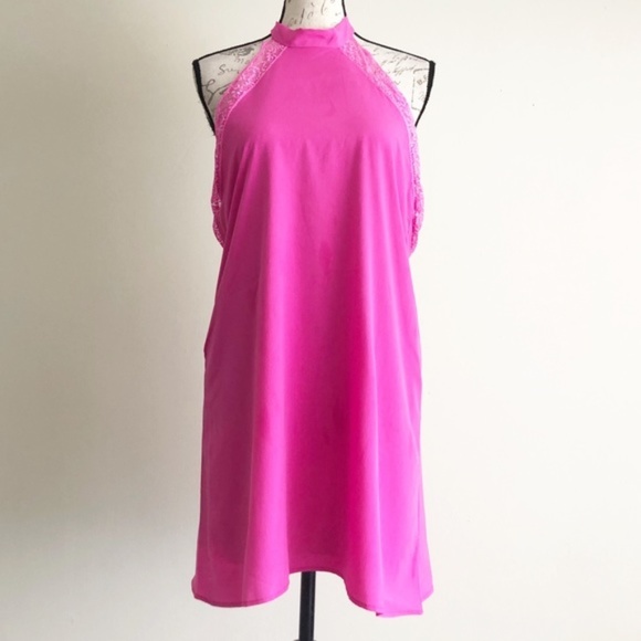 Honey Punch Dresses & Skirts - Honey Punch Pink Open-Back Halter Dress NWOT Sz M